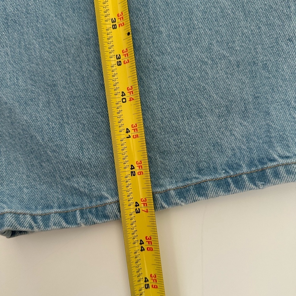 Frame Denim Light Blue Jeans with Silver Button 100%cotton - Picture 11 of 15